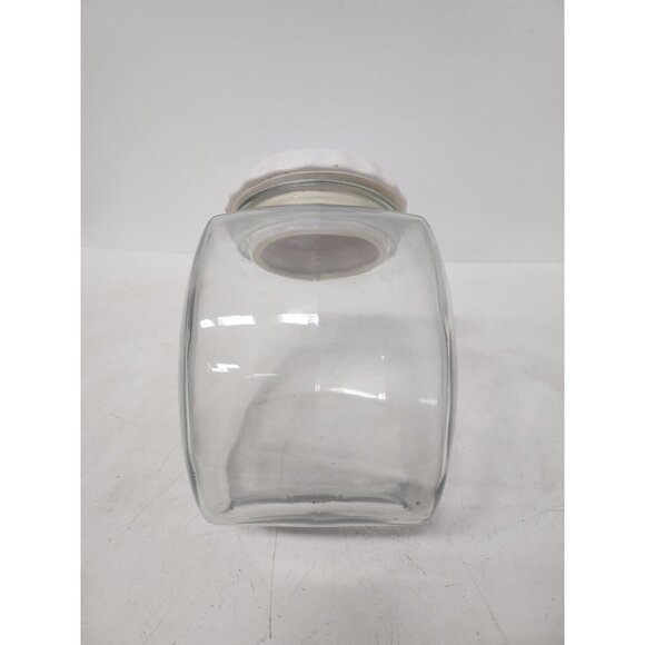 Vintage Anchor Hocking Large Coca Cola Clear Glass Canister Storage Container - Picture 7 of 10